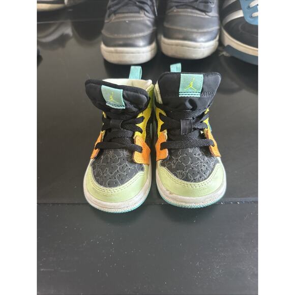 Nike Air Jordan 1 Mid SE Aurora Green/Clover Kids/Toddler Size 4c NBS220 - Picture 1 of 5